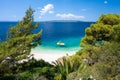 Amazing view on village Bratus on Makarska riviera in Dalmatia in Croatia