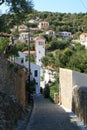 Amazing View of Village of Frikes, Ithaca, Greece Royalty Free Stock Photo