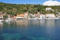 Amazing View of Village of Frikes, Ithaca, Greece Royalty Free Stock Photo