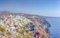 Amazing View of Wonderful Thira Fira City as a Capital of Santorini island in Greece  In Daytime Royalty Free Stock Photo