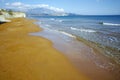 Amazing view of Xi Beach,beach with red sand in Kefalonia, Greece Royalty Free Stock Photo