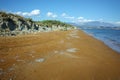 Amazing view of Xi Beach,beach with red sand in Kefalonia, Greece Royalty Free Stock Photo