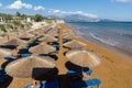 Amazing view of Xi Beach,beach with red sand in Kefalonia, Greece Royalty Free Stock Photo