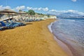 Amazing view of Xi Beach, beach with red sand in Kefalonia Royalty Free Stock Photo