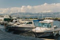 Amazing view of yacht marina and sea near Supetar, Brac island, Croatia Royalty Free Stock Photo