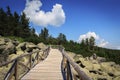 Amazing view of Zlatnite Mostove 'Golden Bridges' - Stone River in Vitosha Mountain, Bulgaria Royalty Free Stock Photo