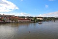 Amazing views of the Vltava River and its vicinities. Royalty Free Stock Photo