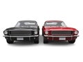 Amazing vintage American muscle cars - red and black Royalty Free Stock Photo