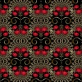 Amazing vintage 3d paisley seamless pattern. Luxury vector flora