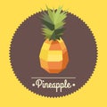 Amazing vintage polygon pineapple illustration