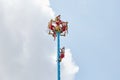 The amazing Voladores ceremony outside the ruins of El Tajin in Veracruz, Mexico