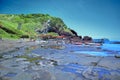 Amazing volcanic beach on the island of Jeju