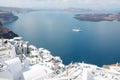 The amazing volcanic caldera in Santorini island Cyclades Greece