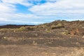 Amazing volcanic landscape in Timanfaya national park. Lanzarote island, Spain, Europe. Royalty Free Stock Photo