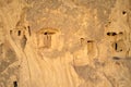 Amazing volcanic rock formations at Cappadocia, Turkey. Royalty Free Stock Photo
