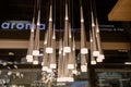 Amazing warm view of many various, stylish modern interior decorative electrical lights