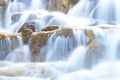 Amazing waterfall like fog around stones Royalty Free Stock Photo