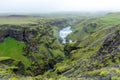 Amazing Waterfalls above Skogafoss, Iceland. Europe.