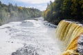 Tahquamenon Falls in the Michigan State Park Royalty Free Stock Photo