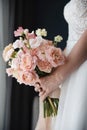 Amazing wedding bouquet that holding bride in hands Royalty Free Stock Photo