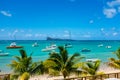 Amazing white beaches of Mauritius island. Tropical vacation Royalty Free Stock Photo