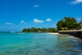 Amazing white beaches of Mauritius island. Tropical vacation Royalty Free Stock Photo