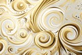 Amazing white and gold maori pattern