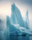 Amazing white iceberg floats in the ocean with a view underwater. Hidden Danger and Global Warming Concept. Tip of the Royalty Free Stock Photo