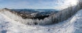 Amazing winter panorama view from Skalka, Slovakia Royalty Free Stock Photo