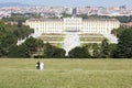 Vienna: view at city from Schonbrunn Royalty Free Stock Photo