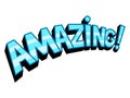 Amazing word comic book pop art vector Royalty Free Stock Photo