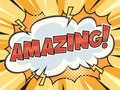 Amazing word comic book pop art vector Royalty Free Stock Photo