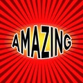 Amazing word in pop art style Royalty Free Stock Photo