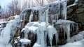 Amazing Is work of ice water and rocks In Winter in Southern Vermont