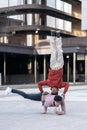 Young Friends Doing Break Dance Royalty Free Stock Photo