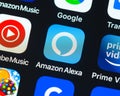 Amazon Alexa app icon on Apple iPhone screen