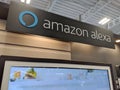 Amazon Alexa sign which is a Smart Assistant on a wall display Royalty Free Stock Photo