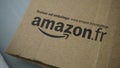 Amazon box detail with the Italian wording and the link to evaluate