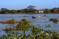 The famous Amazon River is the deepest in the world. The amazing nature of Brazil. Calm blue water, traditional Indian villages al