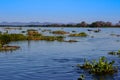 The famous Amazon River is the deepest in the world. The amazing nature of Brazil. Calm blue water, traditional Indian villages al