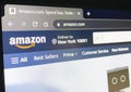 Amazon.com web page in web browser Royalty Free Stock Photo