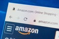 Amazon.com Web Site. Selective focus. Royalty Free Stock Photo