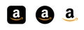 amazon e-commerce app icons set. amazon logo icon set. amazon logo set Vector illustration. Royalty Free Stock Photo