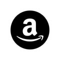amazon black icon vector illustration, amazon logo vector. Latest amazon APP icon. Royalty Free Stock Photo