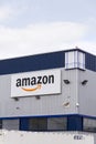 Amazon electronic commerce company logo on logistics building on March 12, 2017 in Dobroviz, Czech republic