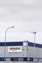 Amazon electronic commerce company logo on logistics building on March 12, 2017 in Dobroviz, Czech republic