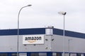 Amazon electronic commerce company logo on logistics building on March 12, 2017 in Dobroviz, Czech republic