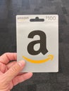 An Amazon gift card ready for a person to purchase