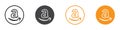 Amazon icon flat editable icon mark set Royalty Free Stock Photo