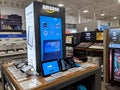 Amazon Kindles, Echo Show, and Tablets on display in Honolulu Best Buy store Royalty Free Stock Photo